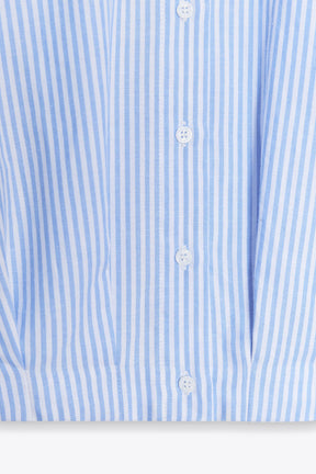 Striped Cropped Oxford Shirt