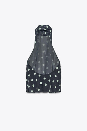 Polka Dot Halter Blouse