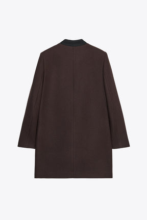 SHOULDER PAD COAT WITHOUT LAPELS - Image 6