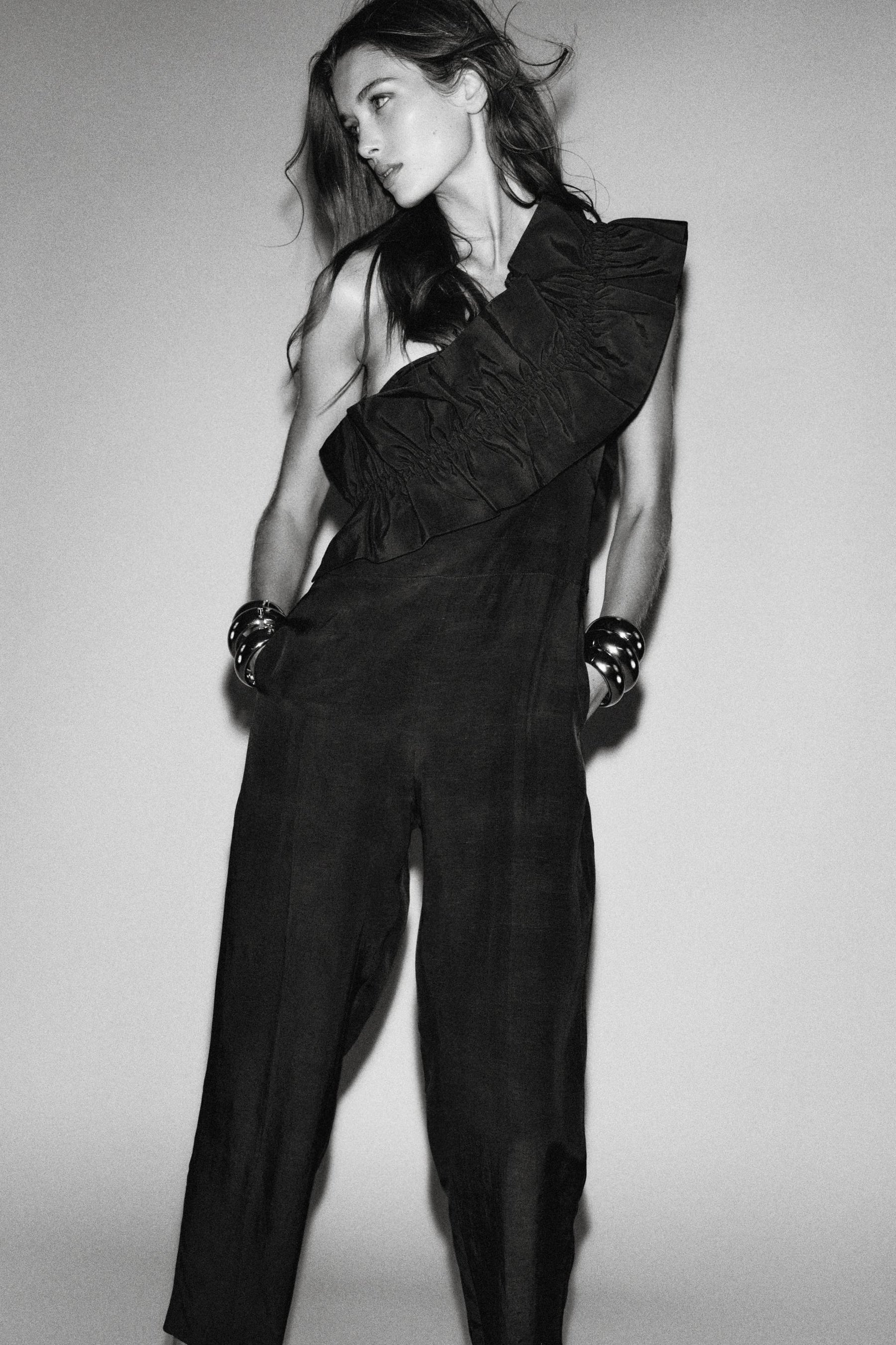 ASYMMETRIC RUFFLE JUMPSUIT - Image 7