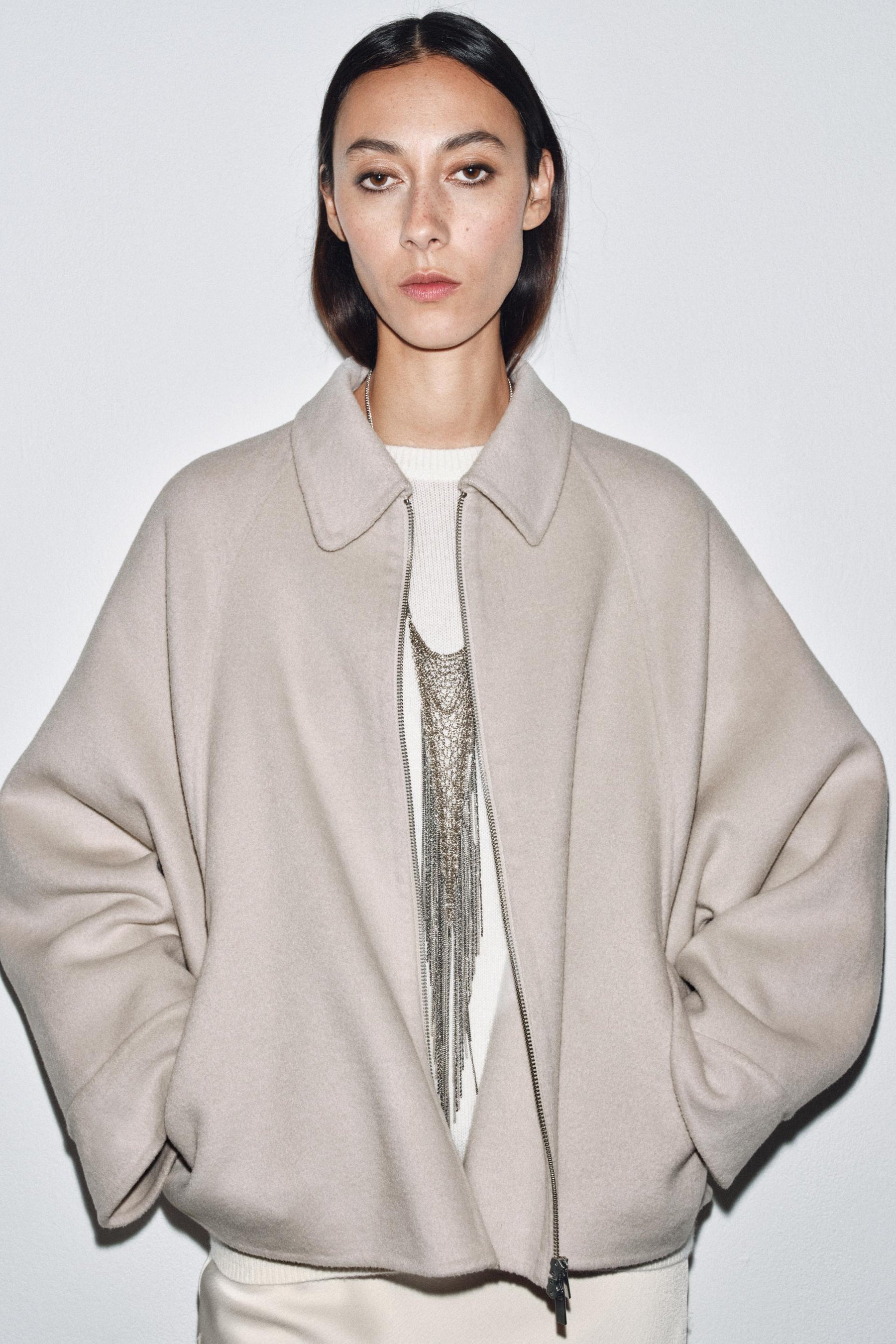 Wool Jacket with Zip