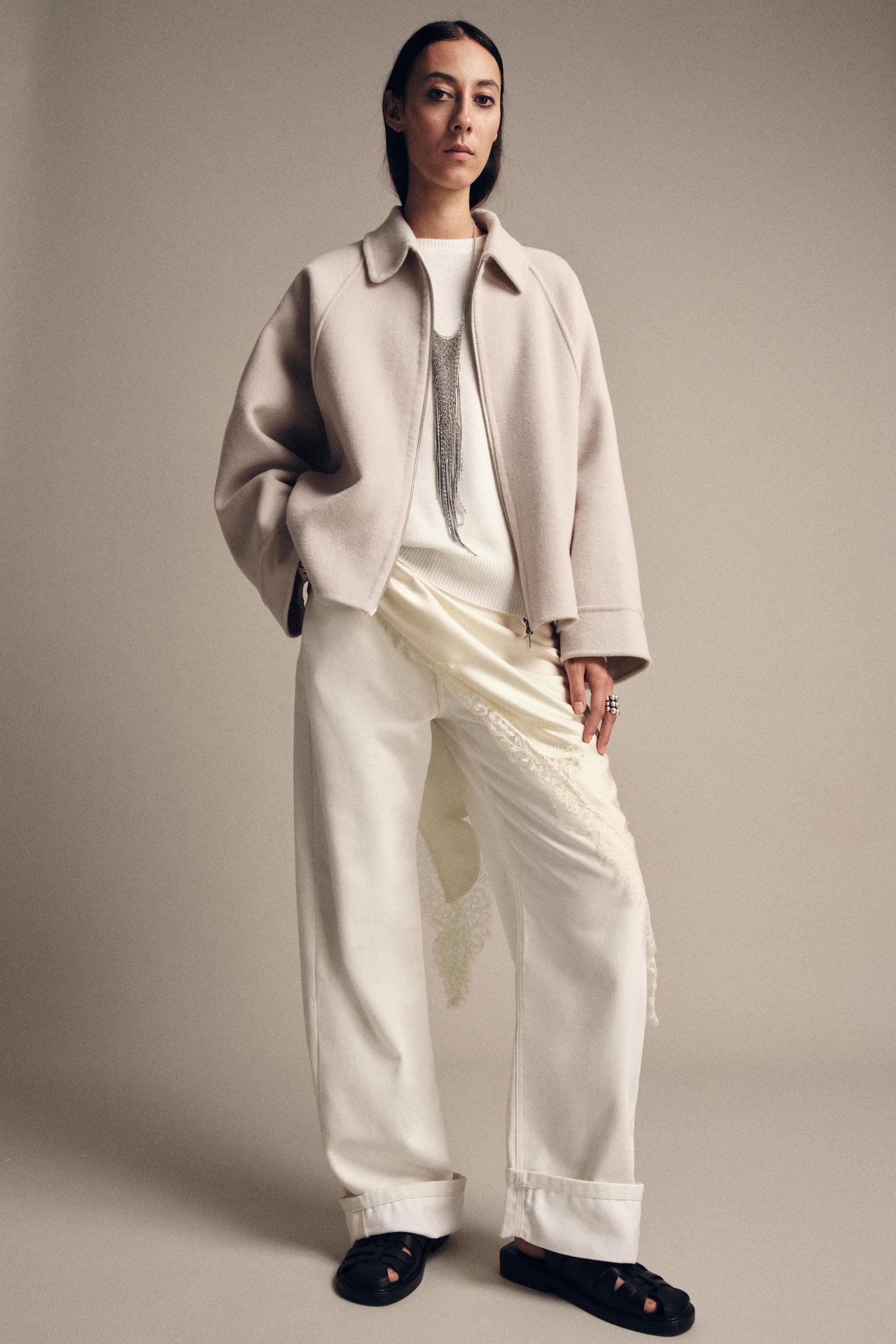 Wool Jacket with Zip