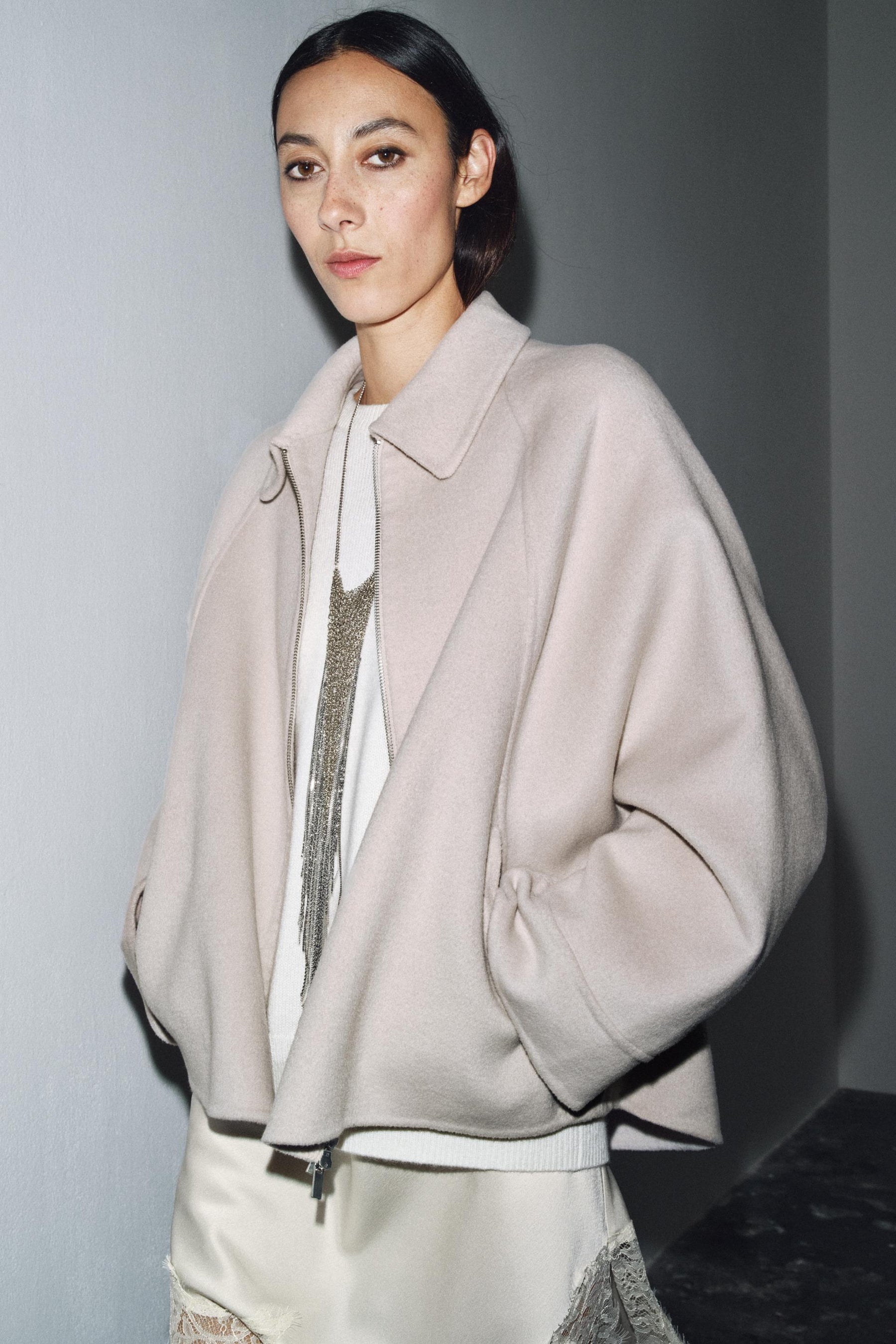 Wool Jacket with Zip