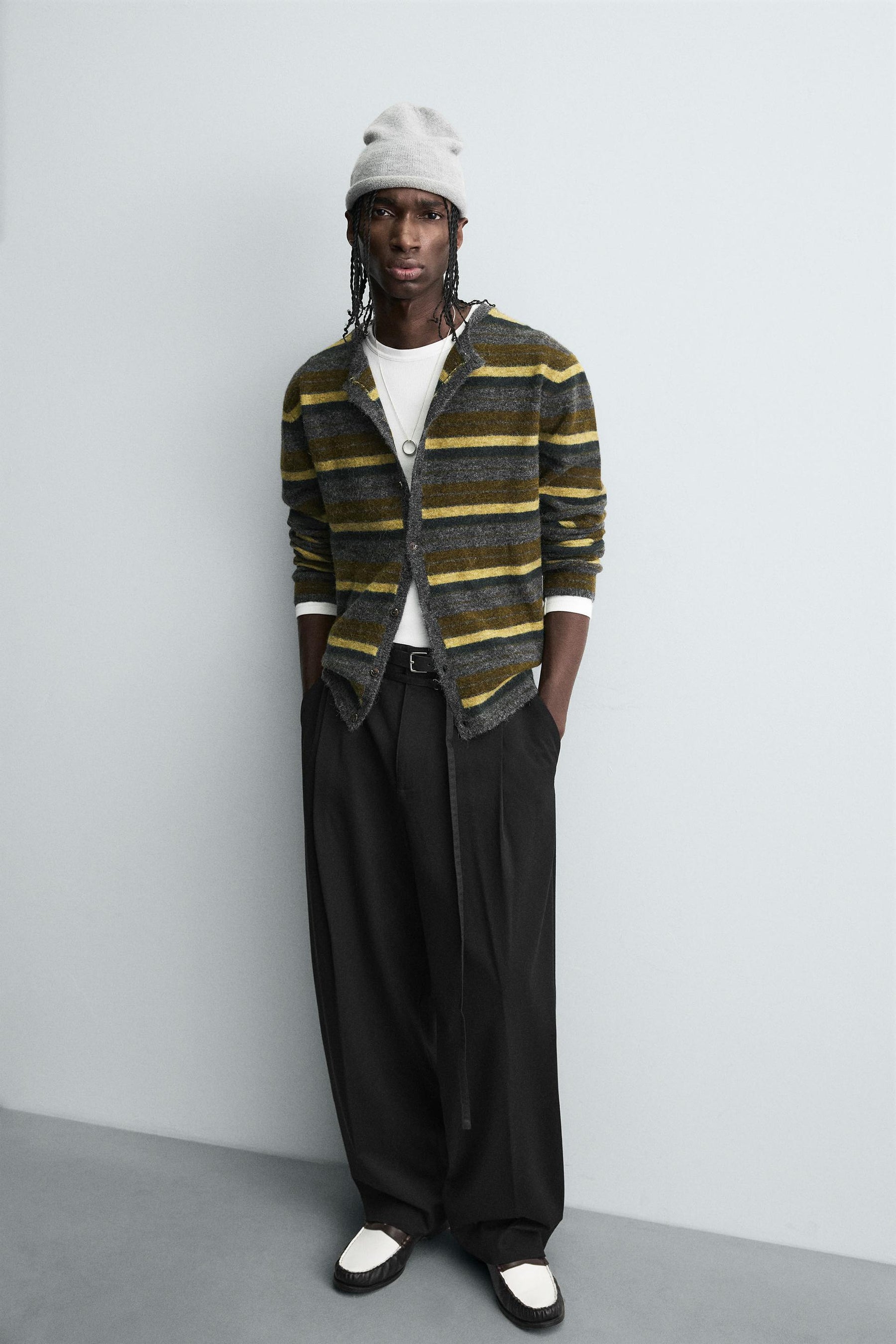 Belted Pleated Trousers