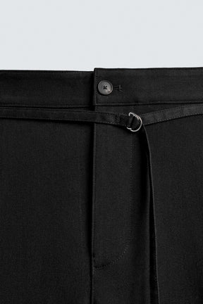 Belted Pleated Trousers