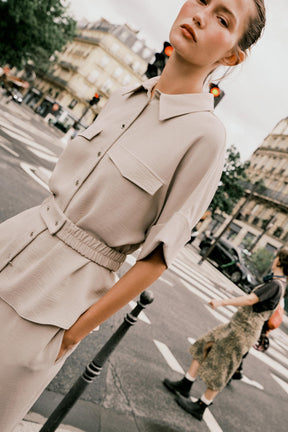 Safari Shirt with Belt