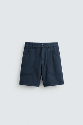 WASHED COTTON BERMUDA SHORTS - Image 7