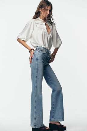 CREPE PINTUCK BLOUSE