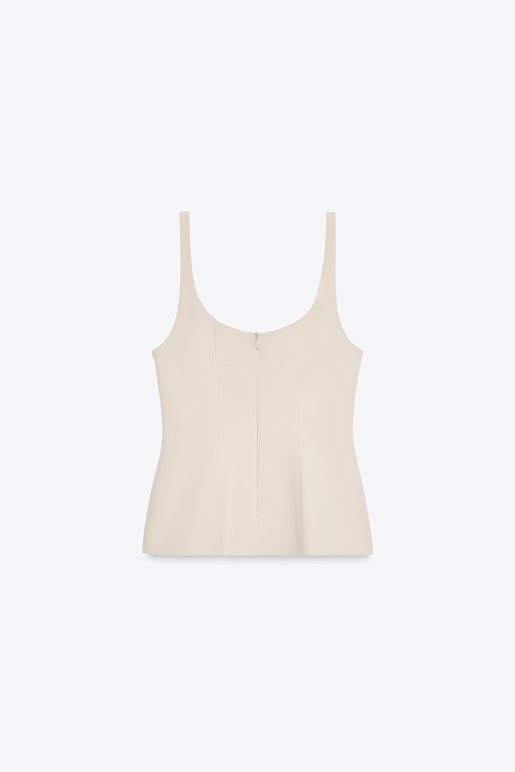 ZIPPED PEPLUM TOP
