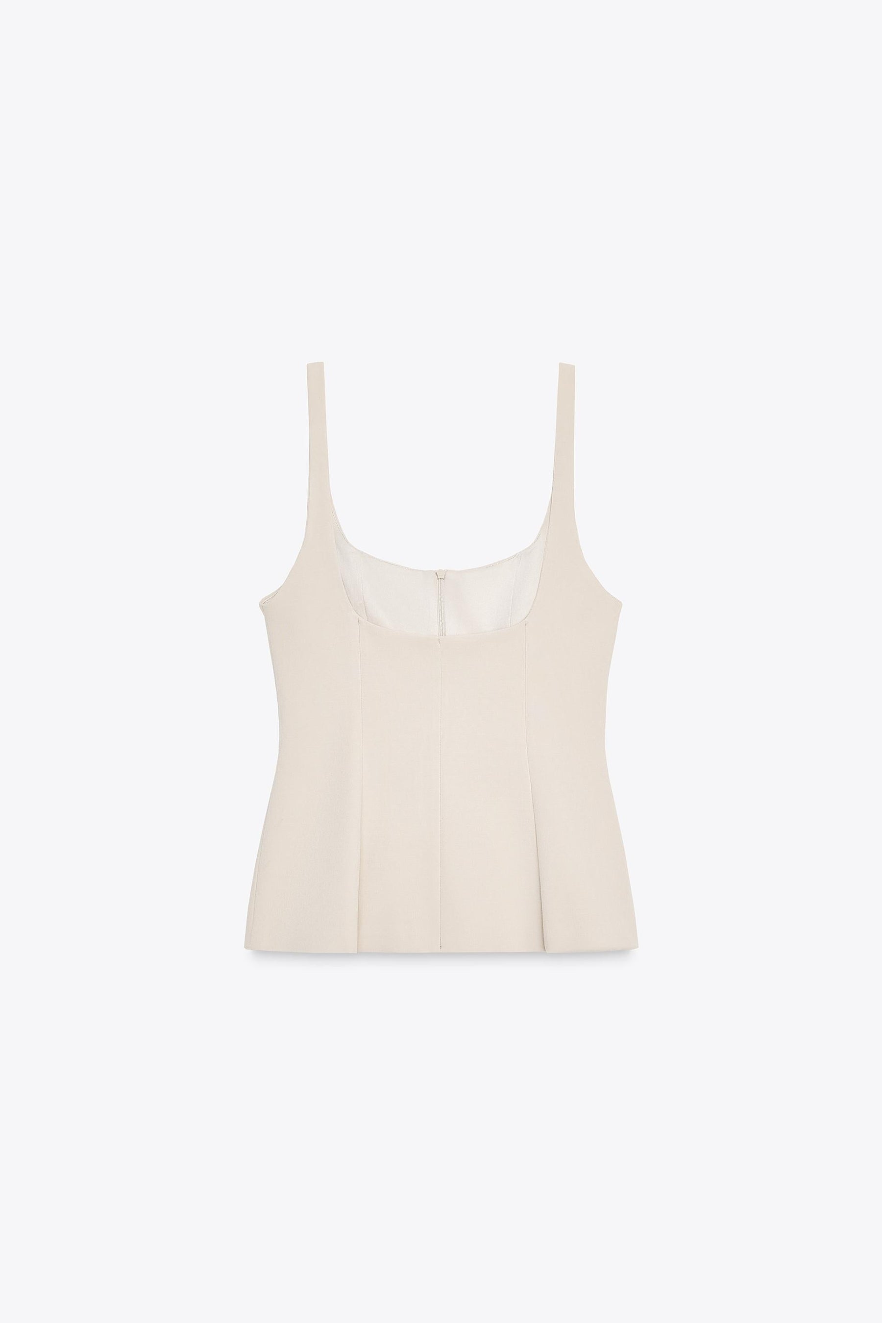 ZIPPED PEPLUM TOP