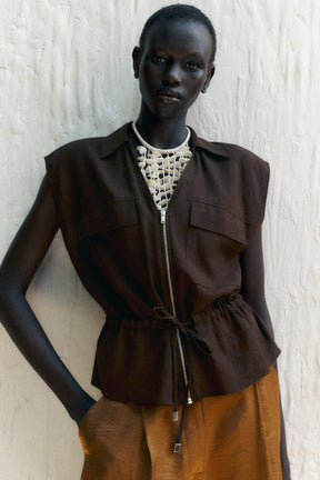 SAFARI LINEN BLEND TOP - Image 2