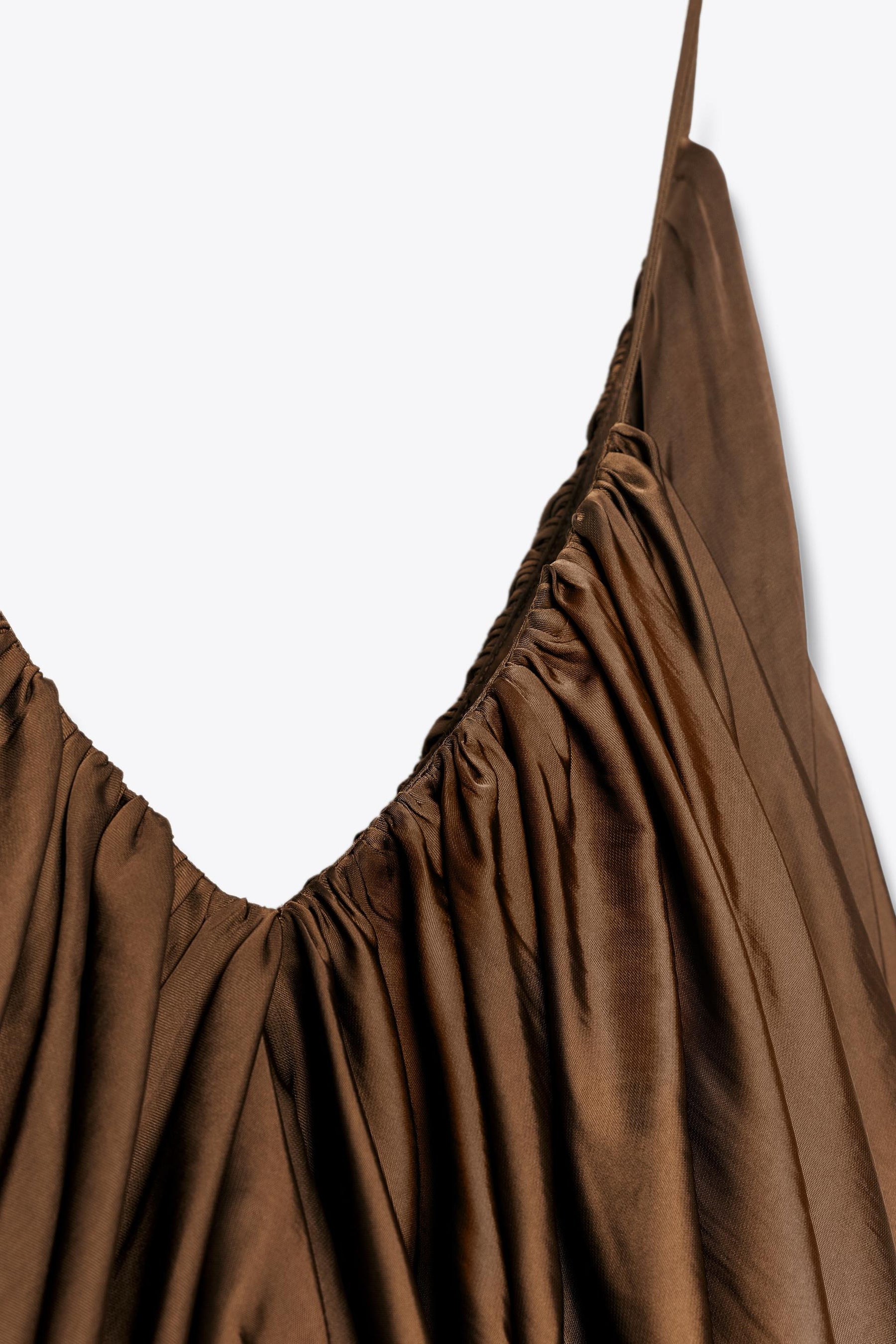 Drapiertes Satin-Top