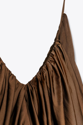 Drapiertes Satin-Top