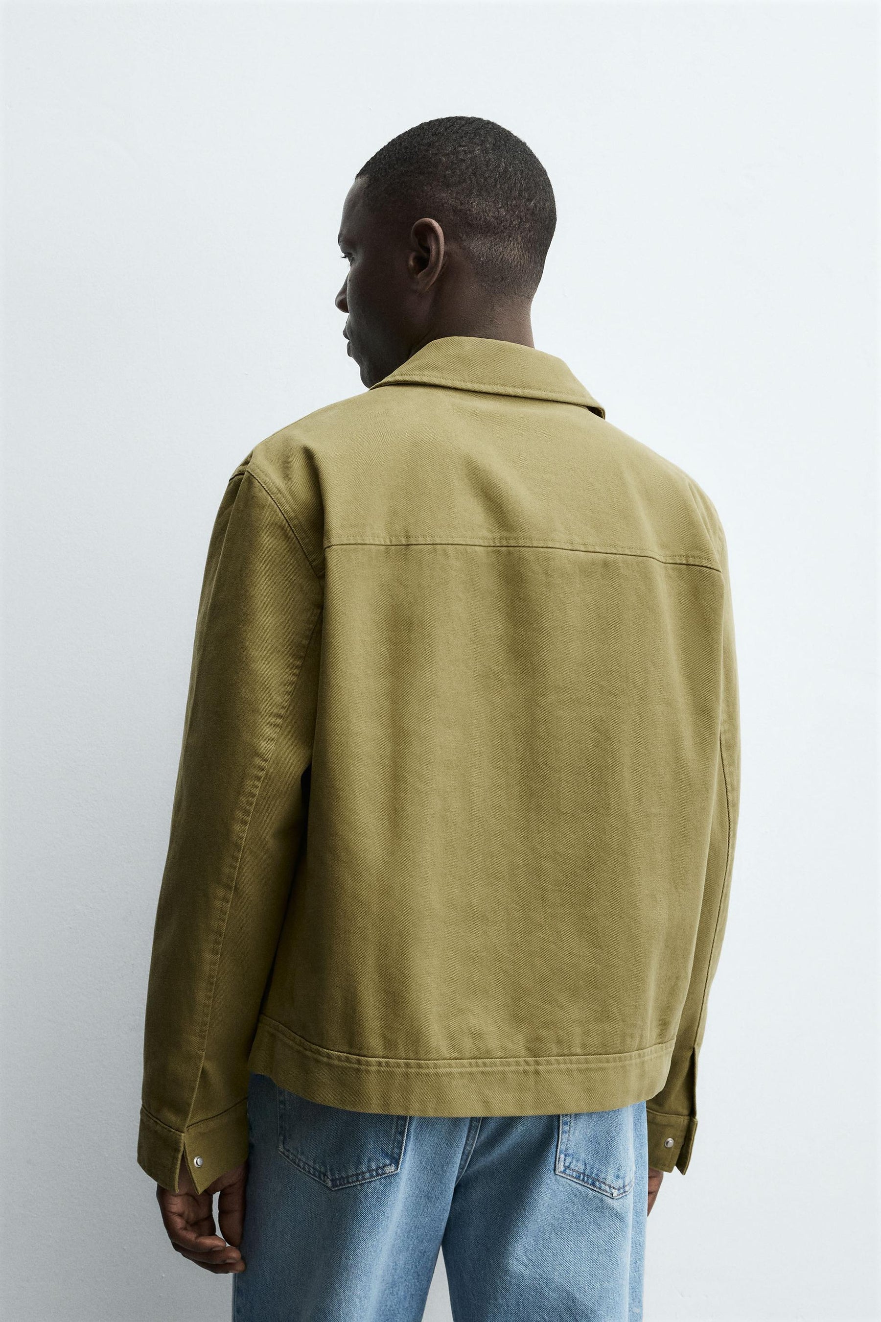 TEXTURED ZIP-UP OVERSHIRT - Image 3