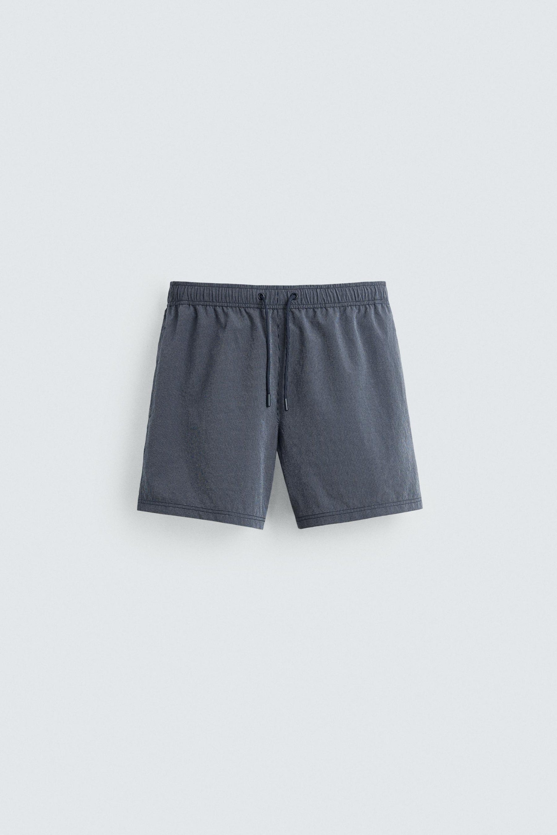 STRIPED MID-LENGTH SWIMMING TRUNKS - Image 6