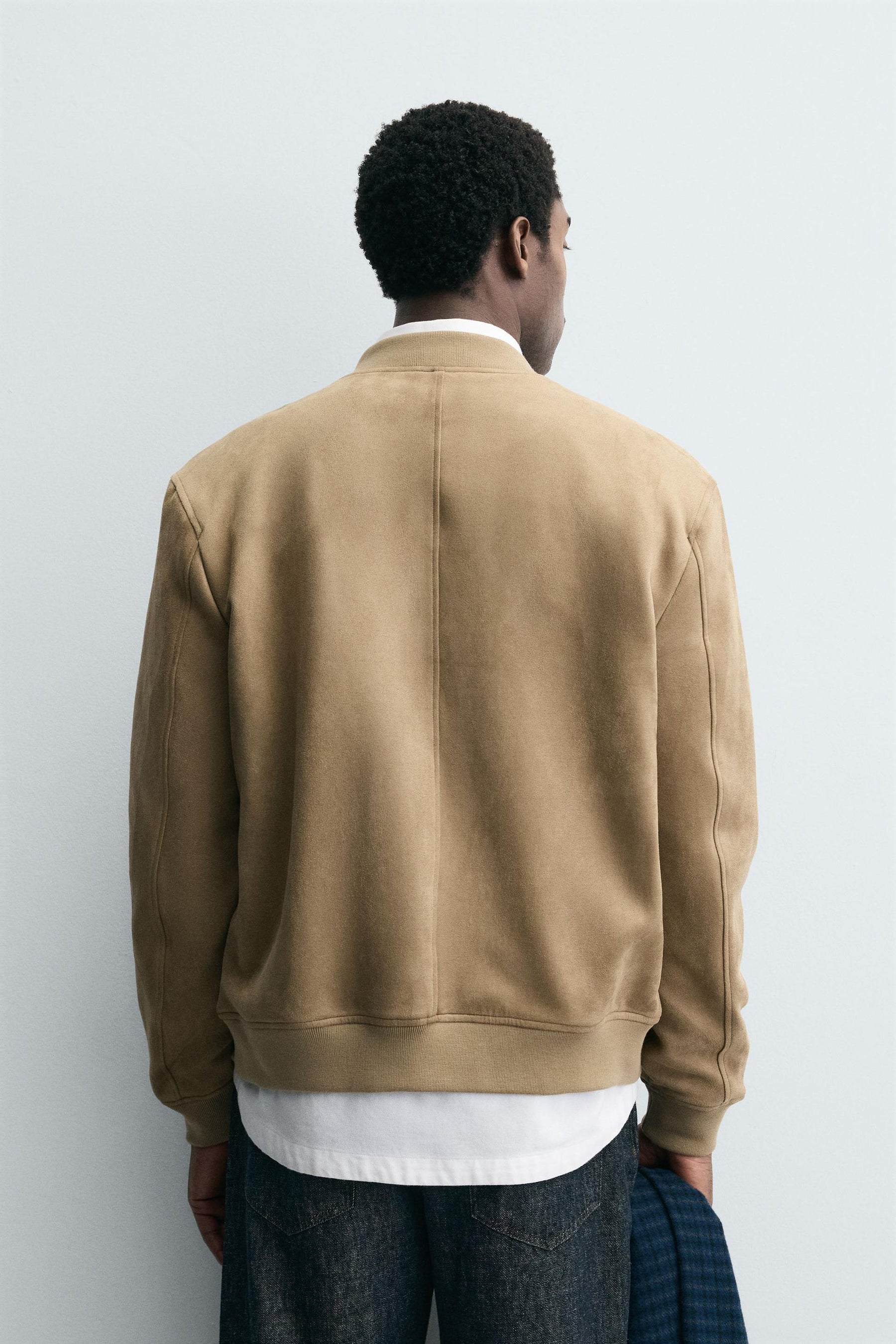FAUX SUEDE BOMBER JACKET - Image 3