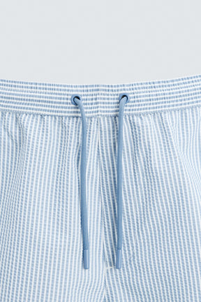 SEERSUCKER MID-LENGTH SWIMMING TRUNKS - Image 9