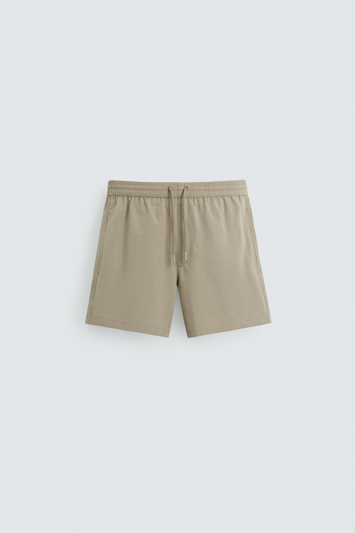 SEERSUCKER MID-LENGTH SWIMMING TRUNKS - Image 1