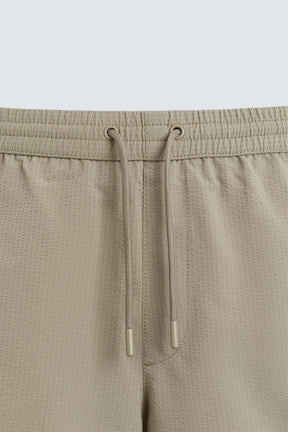 SEERSUCKER MID-LENGTH SWIMMING TRUNKS - Image 3