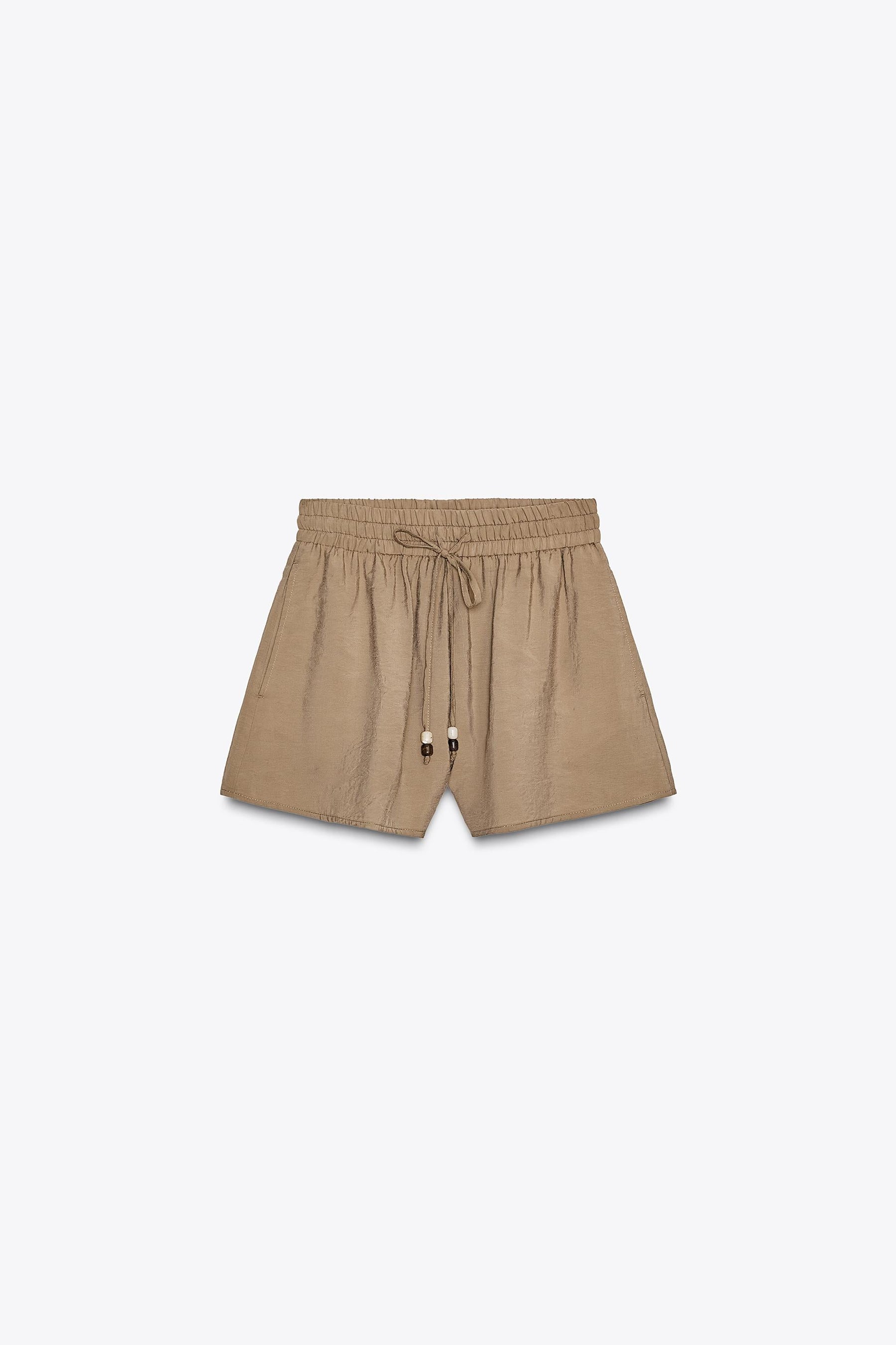 BEADED DRAWSTRING SHORTS