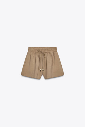 BEADED DRAWSTRING SHORTS
