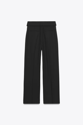 Wool Trousers with Turn-up