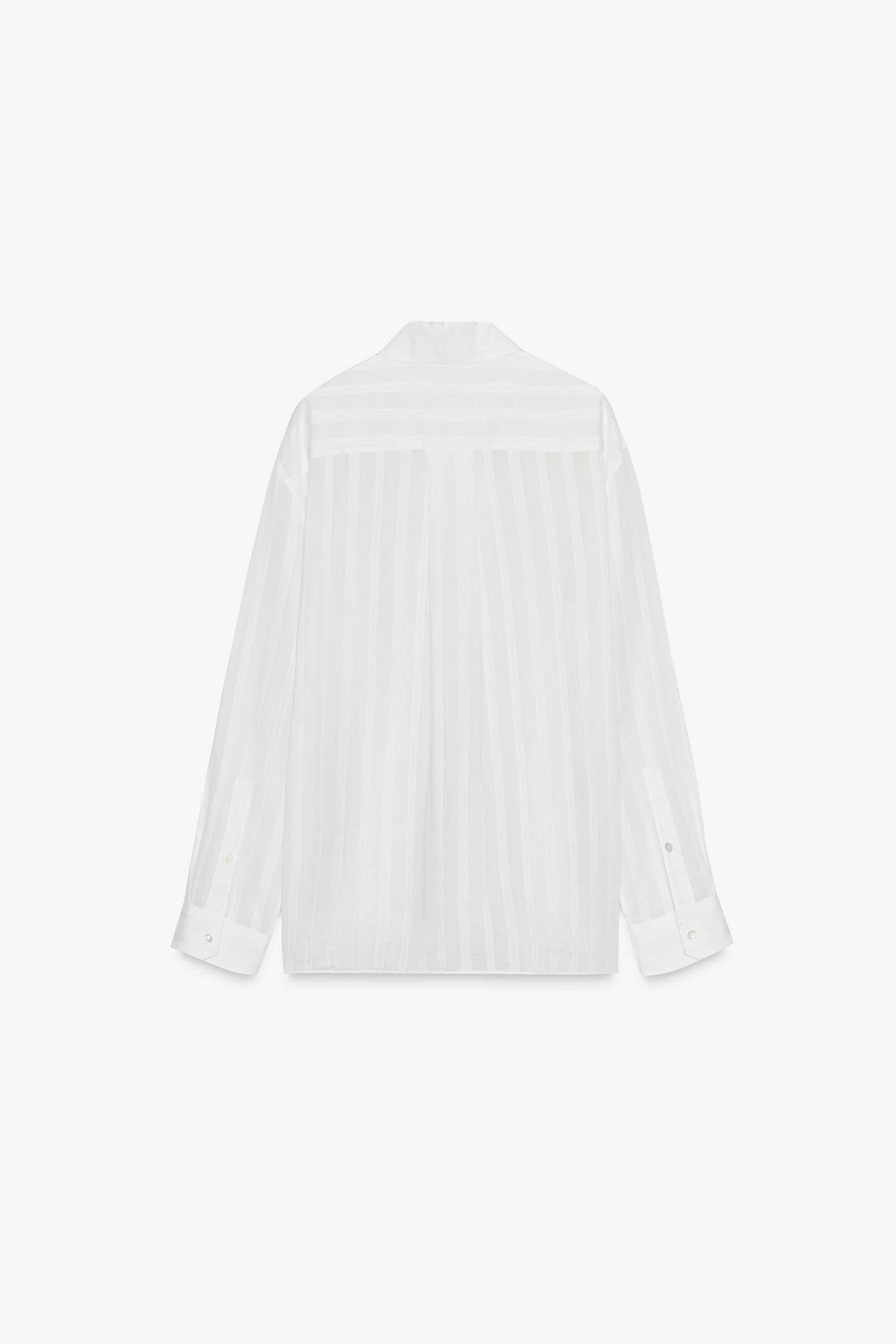Striped cotton-silk shirt