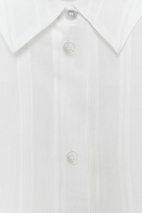 Striped cotton-silk shirt
