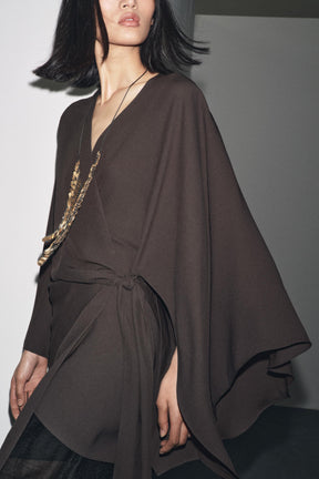 Asymmetric Wrap Blouse