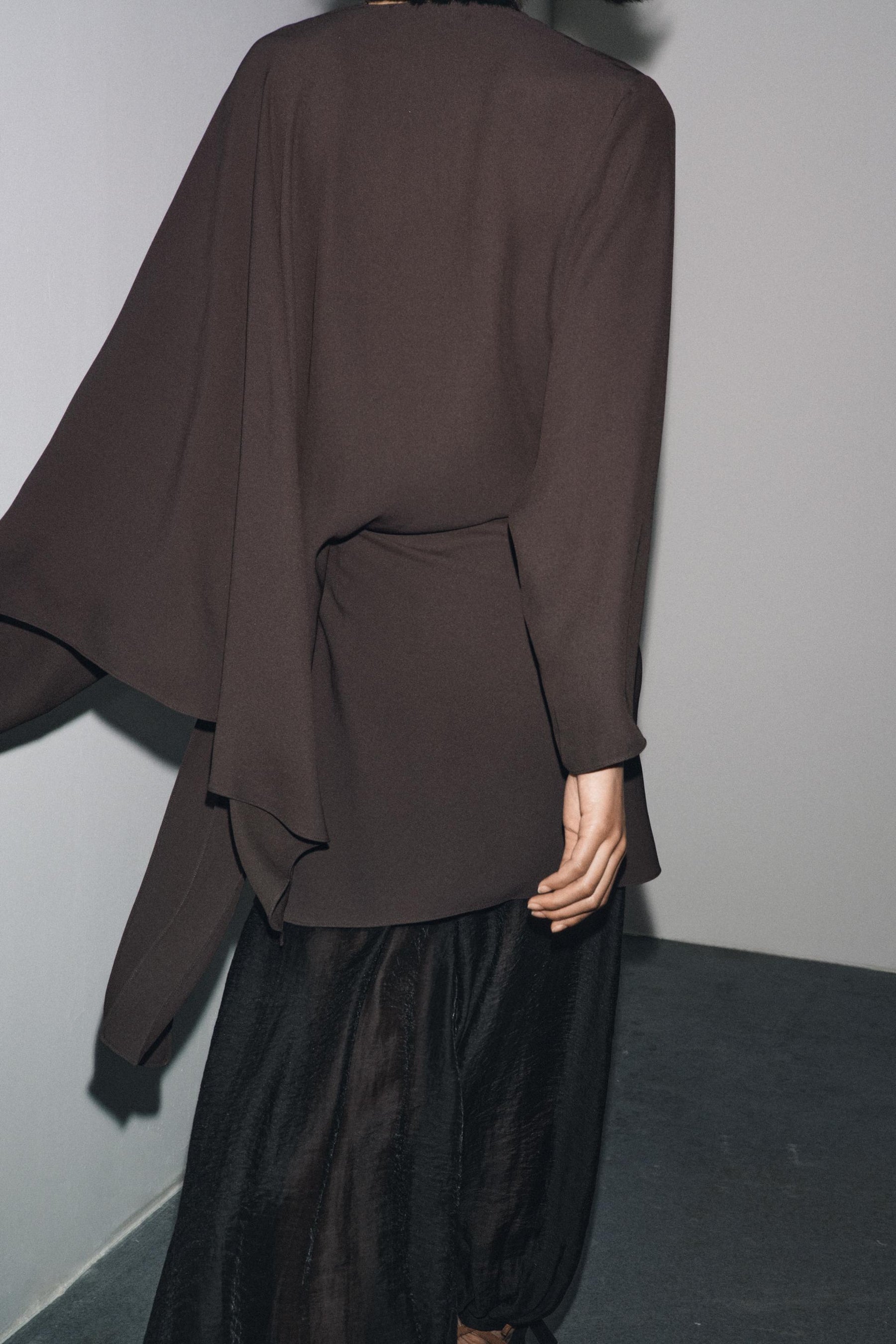 Asymmetric Wrap Blouse