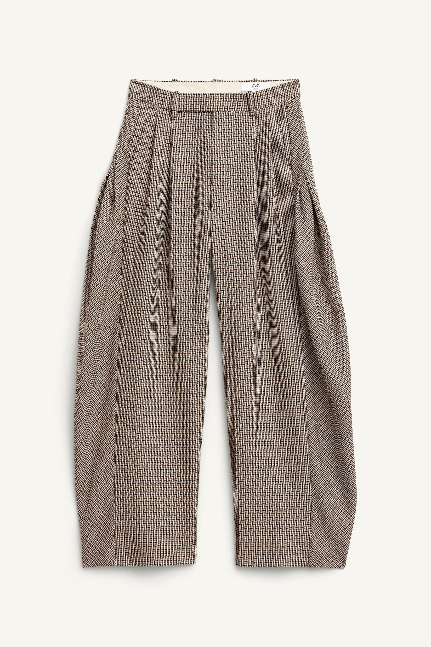 CHECK WOOL TROUSERS