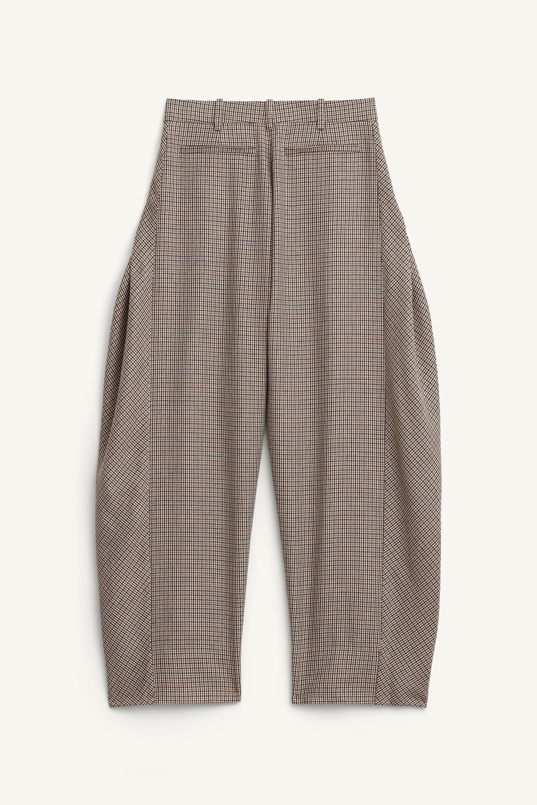 CHECK WOOL TROUSERS