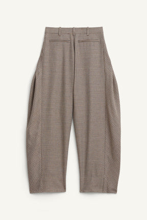 CHECK WOOL TROUSERS