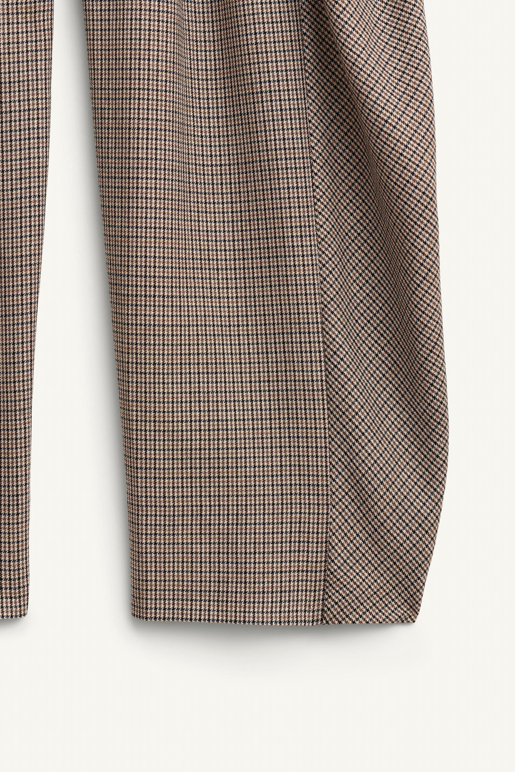 CHECK WOOL TROUSERS