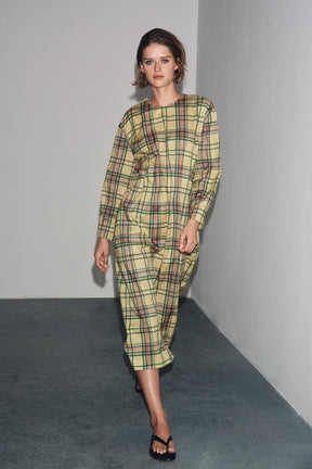 Check Midi Dress