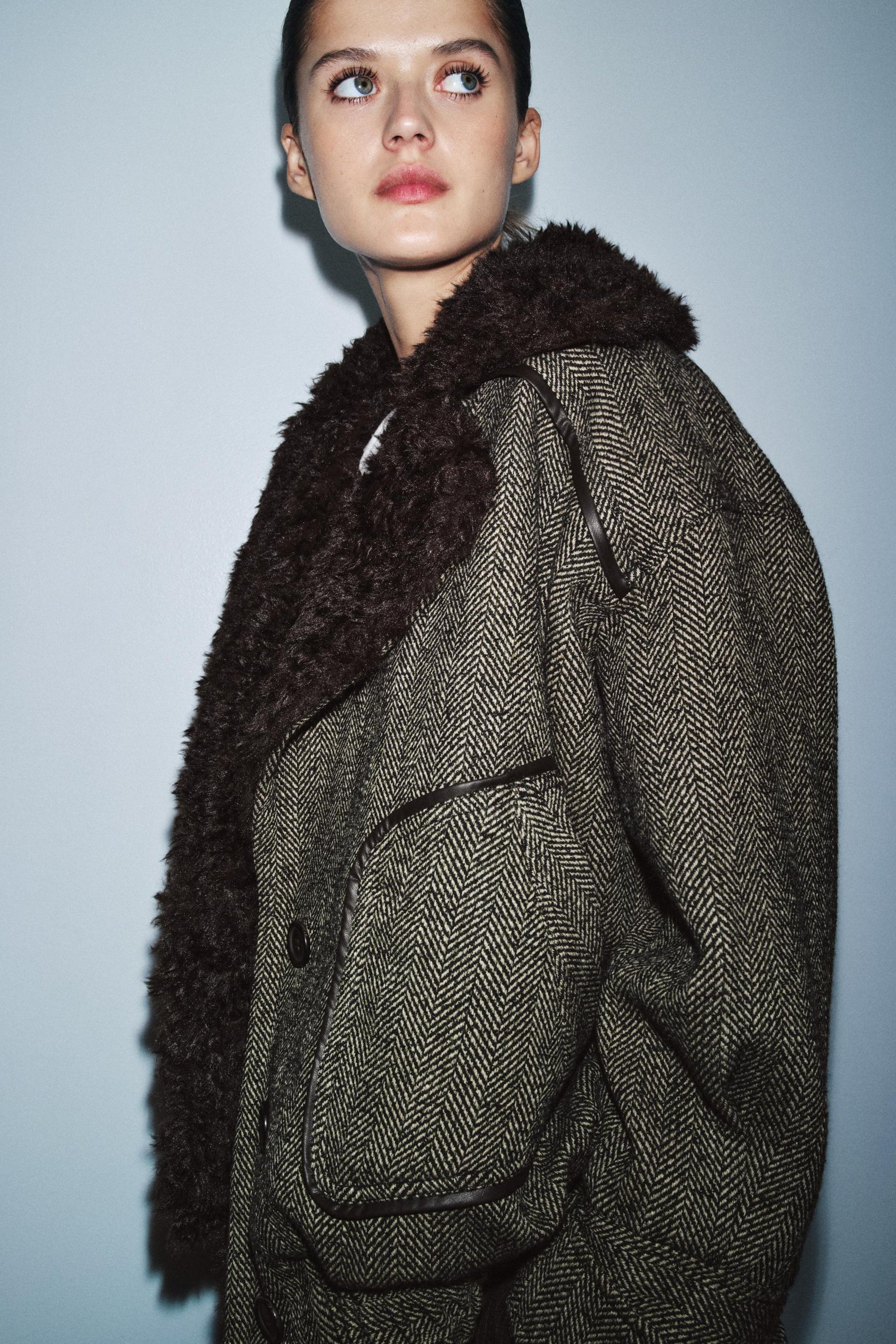 LIMITED EDITION HERRINGBONE COMBINED BOMBER JACKET - Image 4