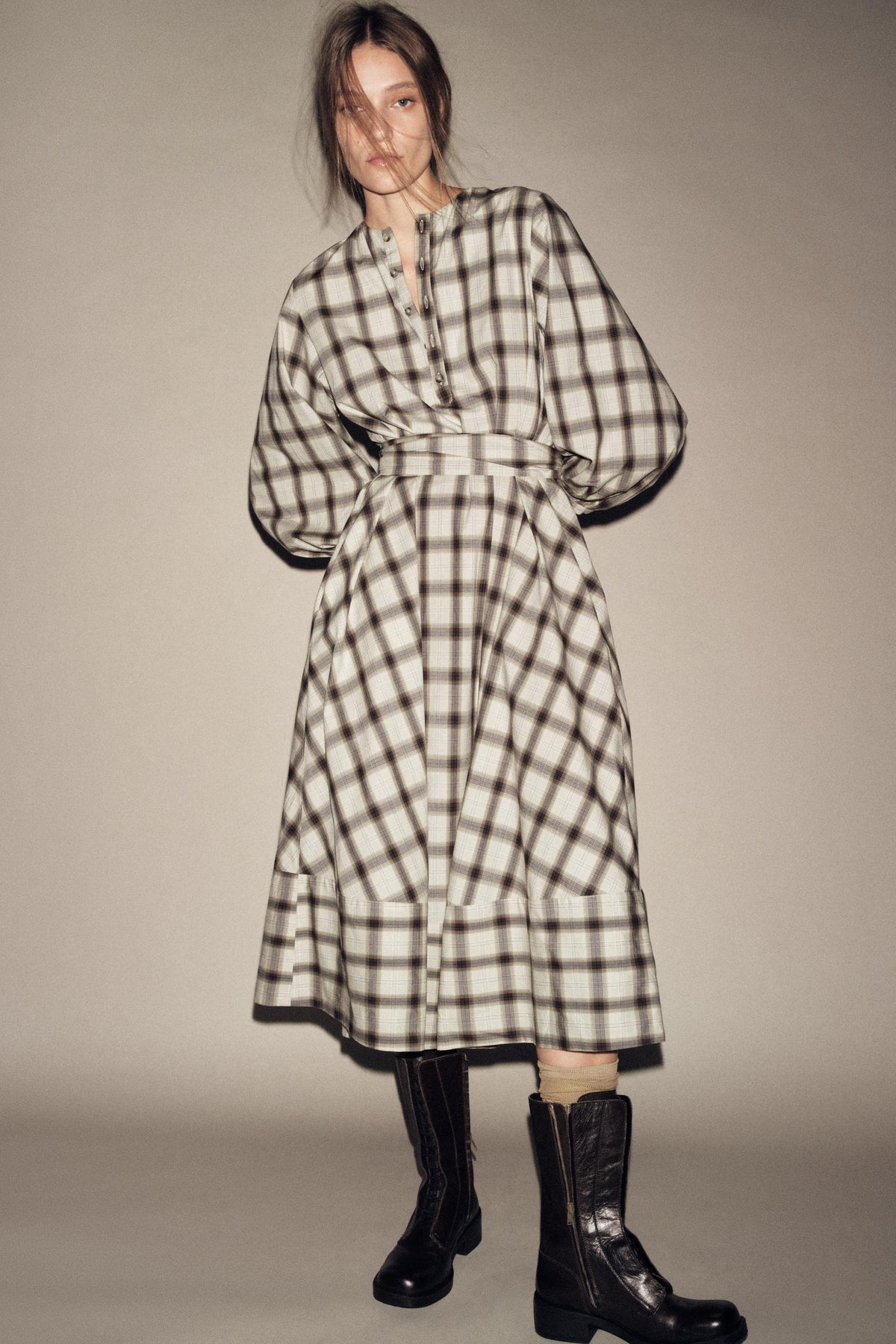 Check Shirt Dress