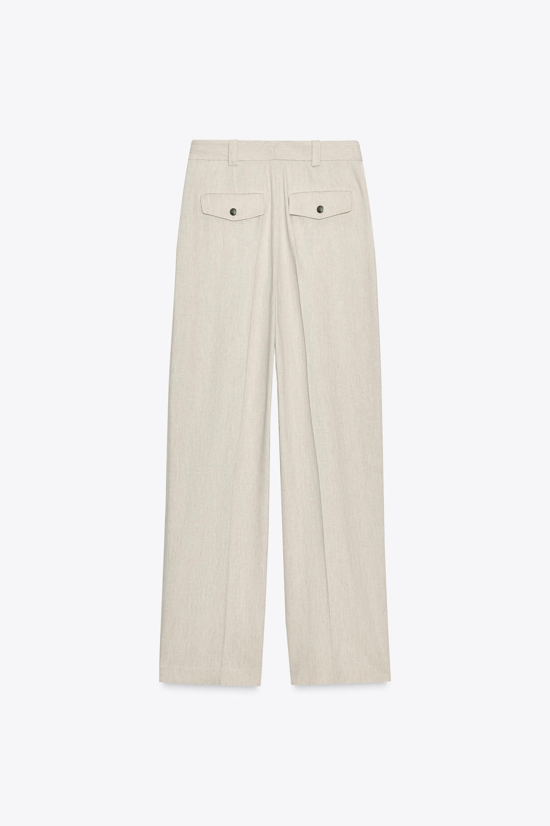 TOPSTITCHED STRAIGHT FIT TROUSERS