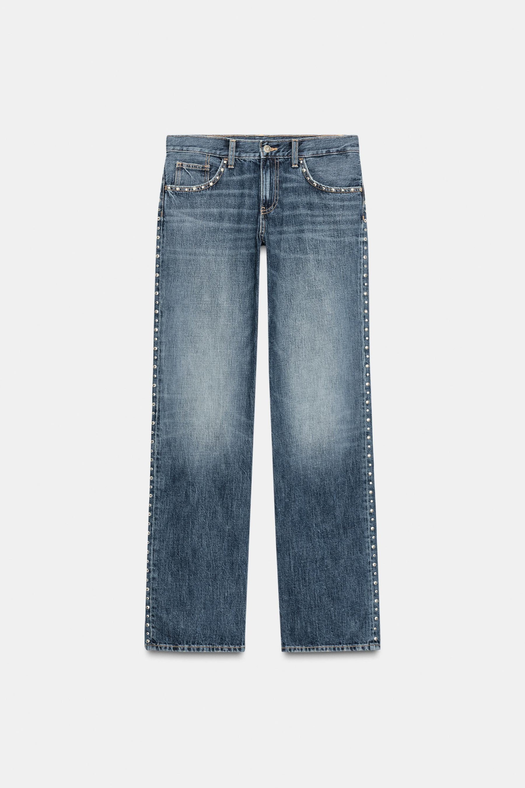 Studded Low-Rise Jeans