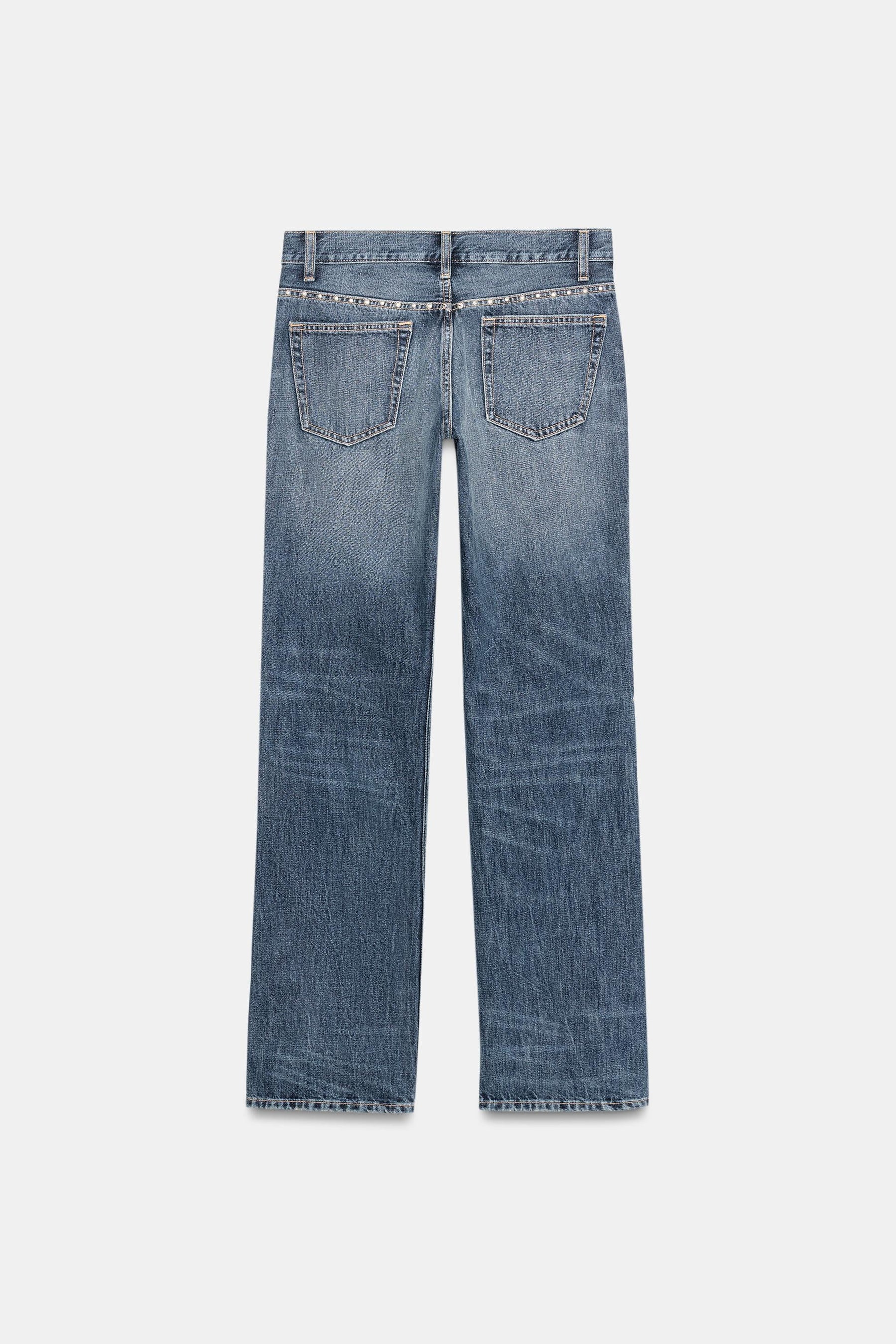 Studded Low-Rise Jeans