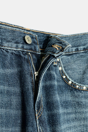 Studded Low-Rise Jeans