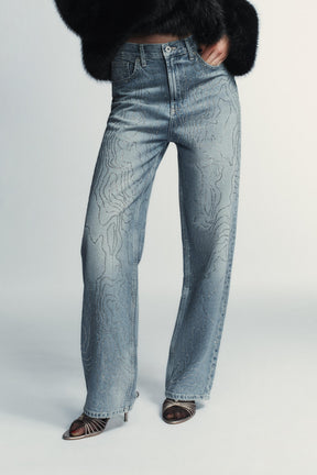High-Waist Straight Jeans