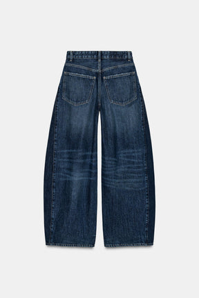 Oversize balloon high-waist jeans