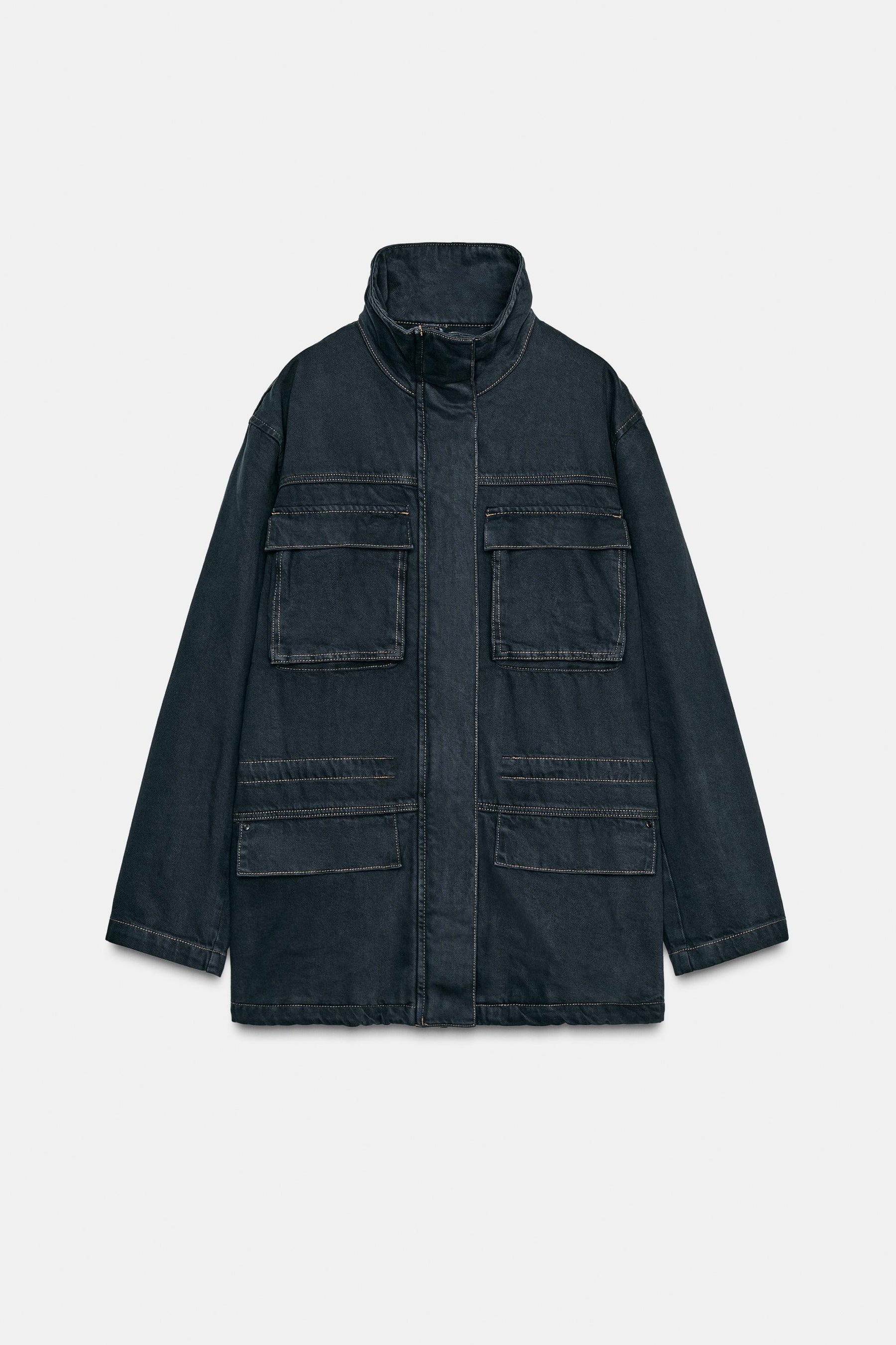 Ziernähte Taschenjacke