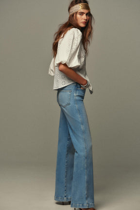 Embroidered Puff Sleeve Shirt