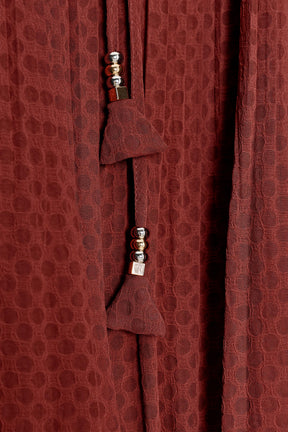 Pleated Tassel Blouse