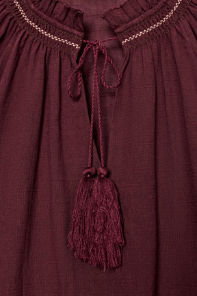 EMBROIDERED TASSEL SHIRT