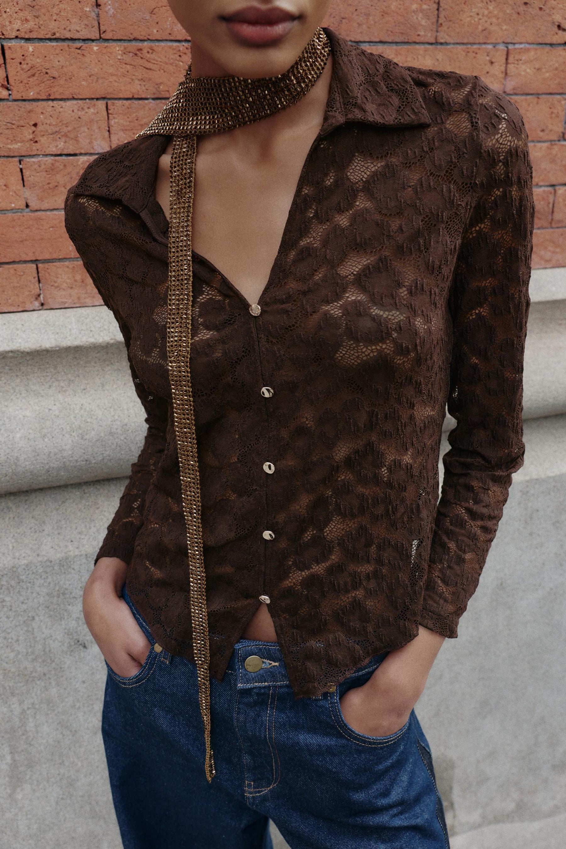 Pointelle Knit Top