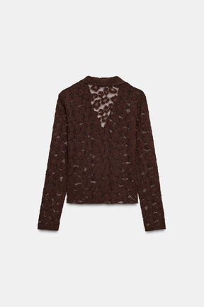 Pointelle Knit Top