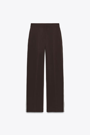 Straight-leg trousers with stripe